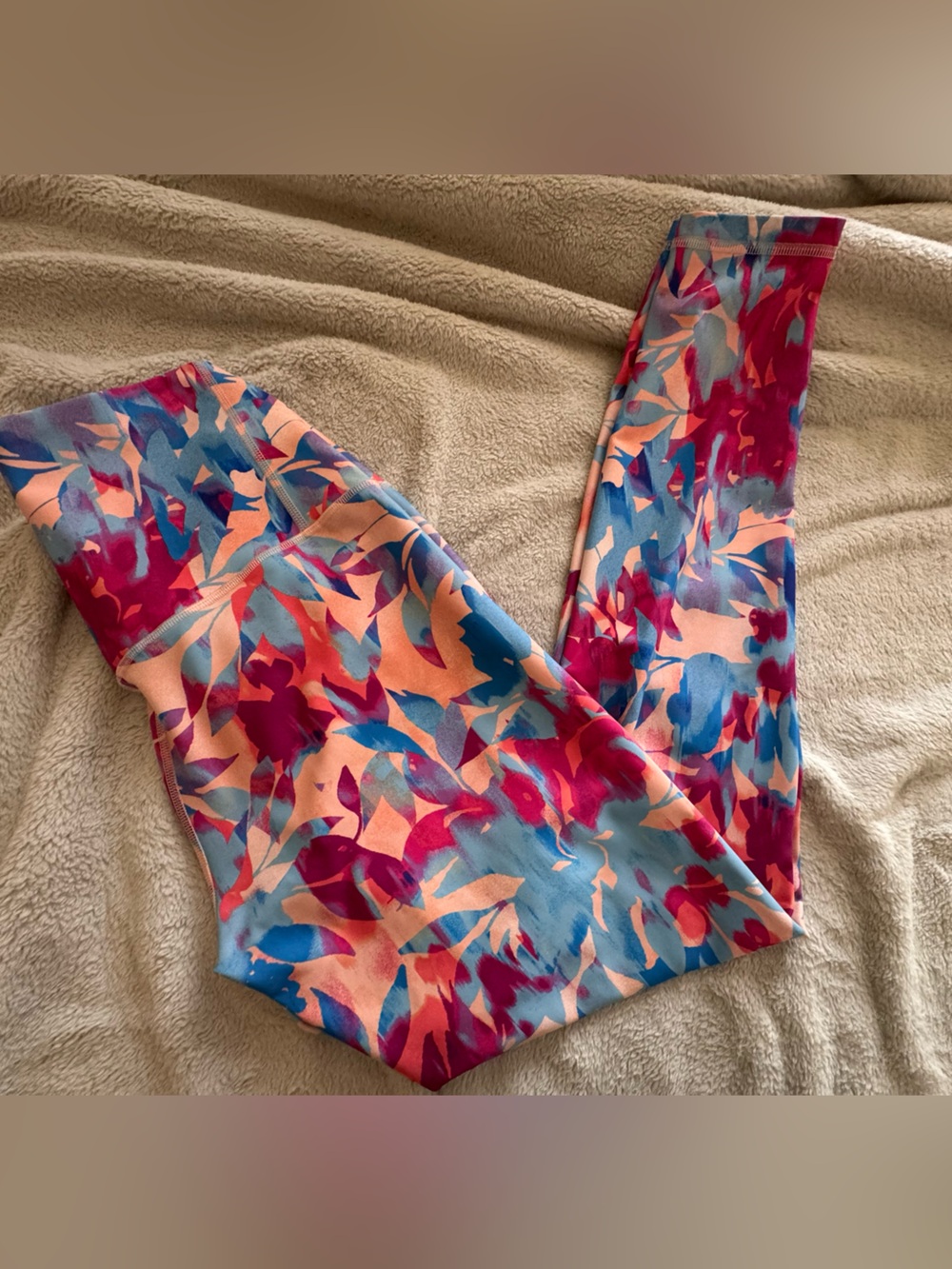 Old Navy Multicolor Floral Print Leggings - Pink, Blue, Peach